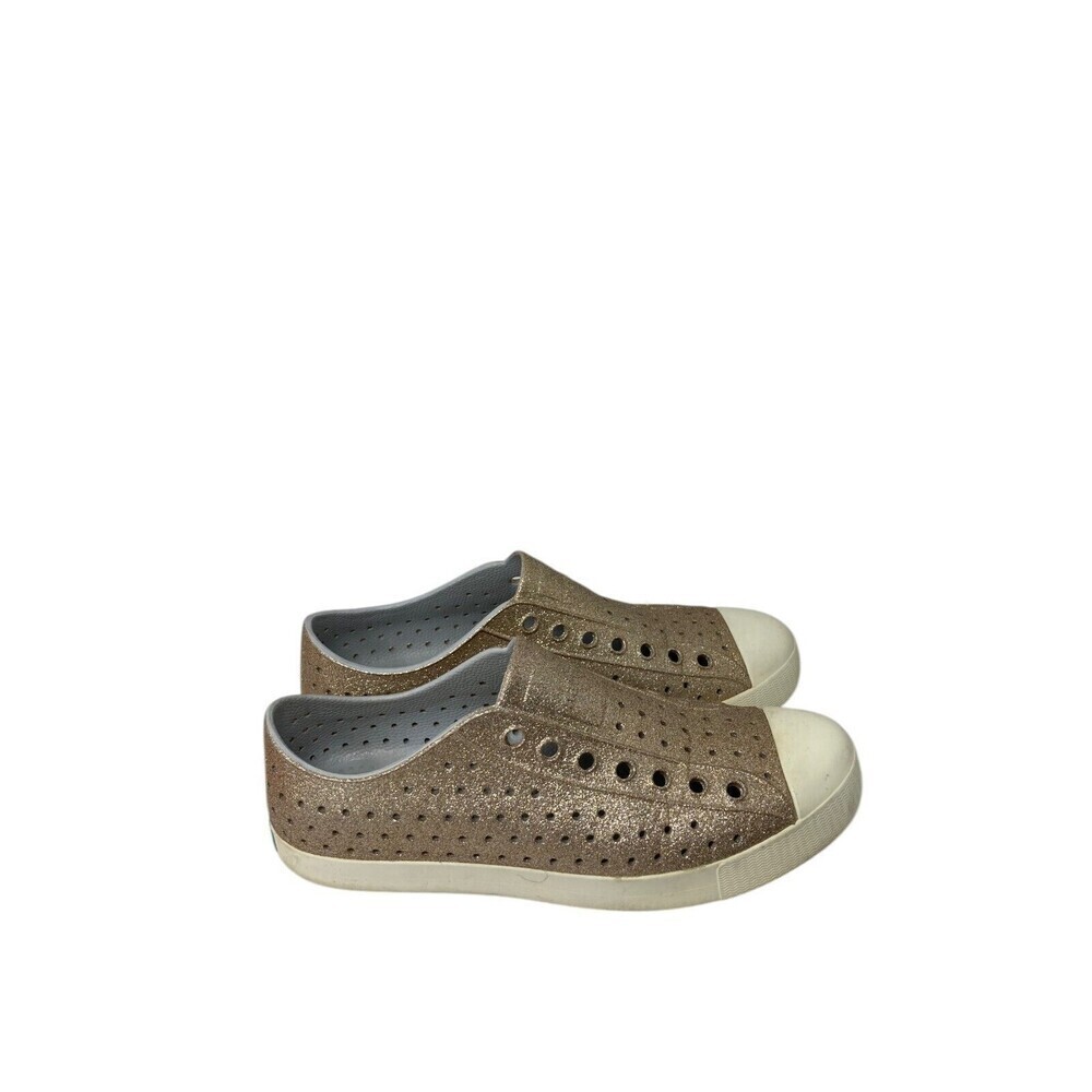 Native Shoes Women's Size 10 Jefferson Metal Bling Glitter Slip-On Gold